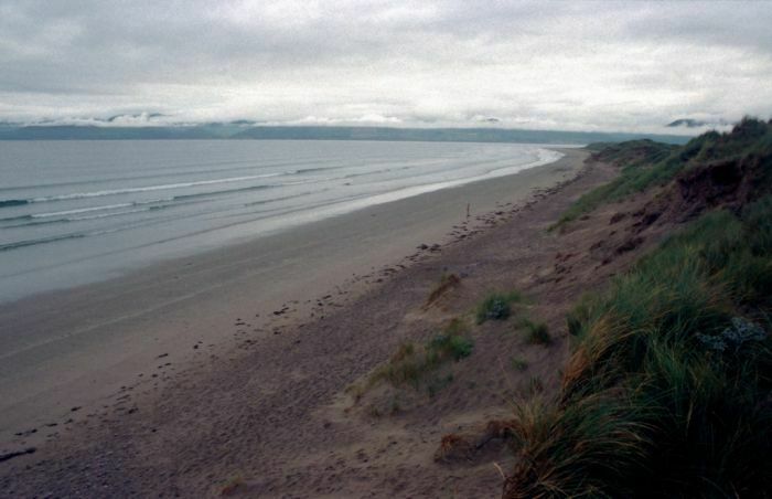 der tolle Sanstrand war wegen des Regens Menschenleer