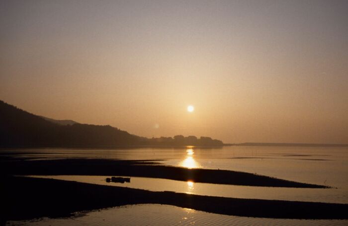 sunset am ostchinesischen Meer