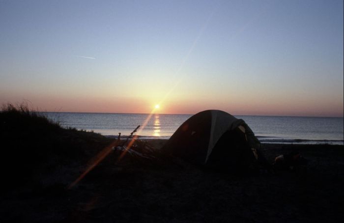 unser Zelt am Mittelmeer