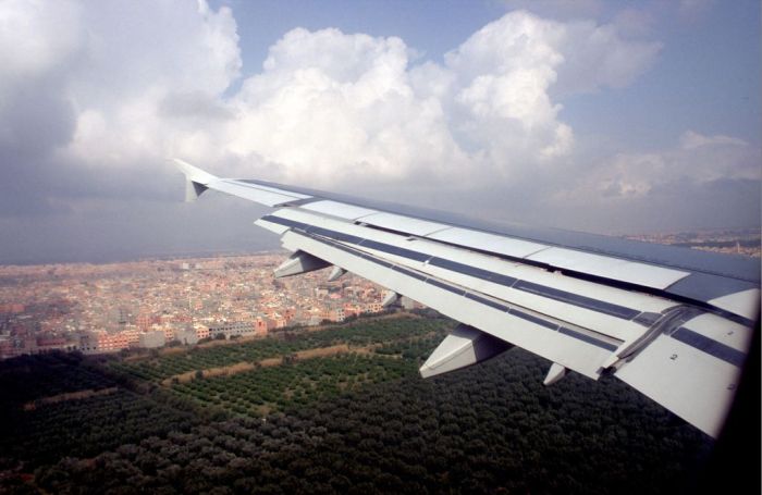 der Anflug nach Marrakesh