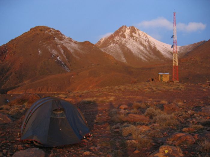 der Sonnenaufgang im hohen Atlas