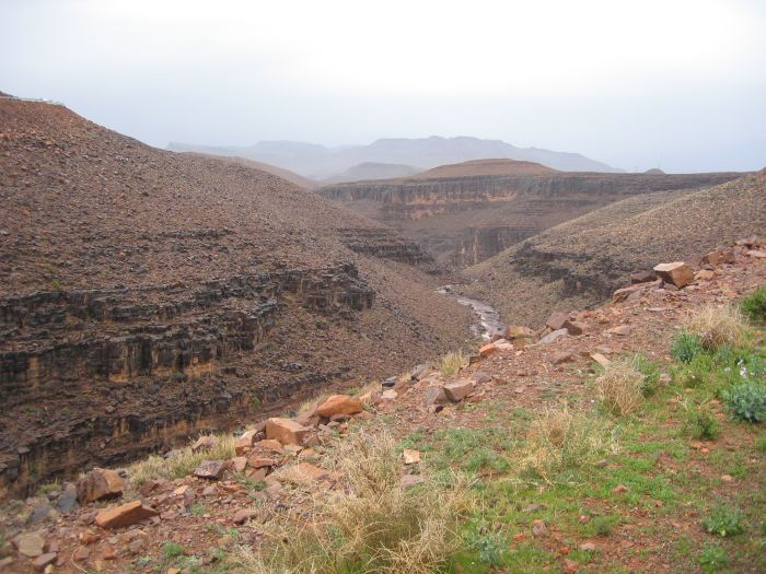 leider sahen wir die Canyon-Landschaft bei schlechten Wetter