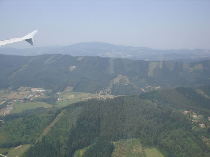 hügeliges Terrain bei Bilbao