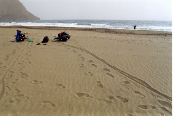 am Strand von Las Galletas