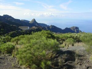 Conrtad fotografiert die Bucht (im Hintergrund La Gomera)